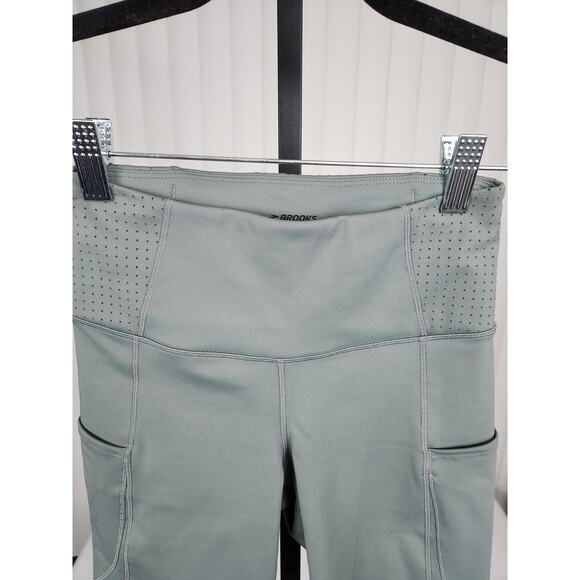 Brooks Method 8" Short Tight Legging Shorts Quick Dry Pewter Women's Size XS - Picture 3 of 12